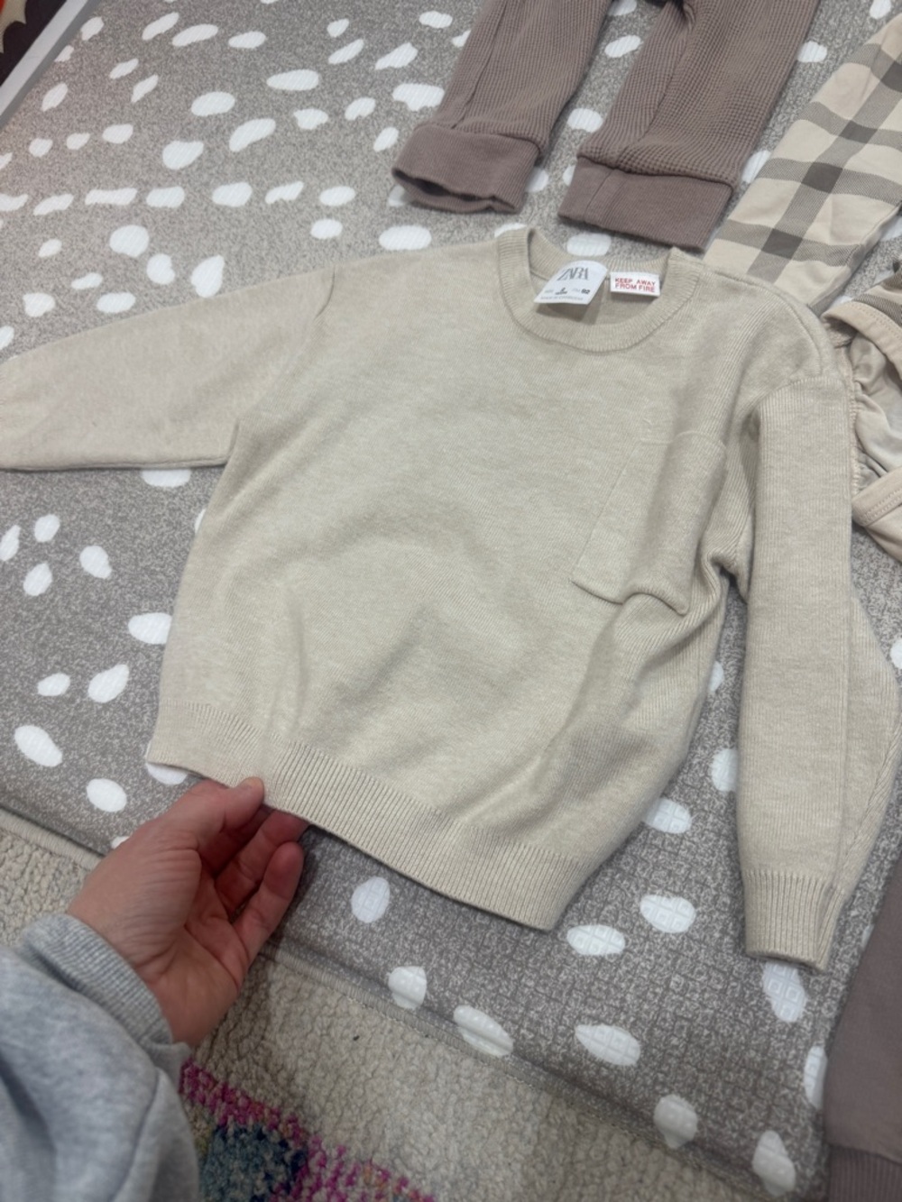 Lot of 10 Zara Kids H&M neutral jumpsuit sweater beige toddler boy shorts pants - Picture 11 of 16
